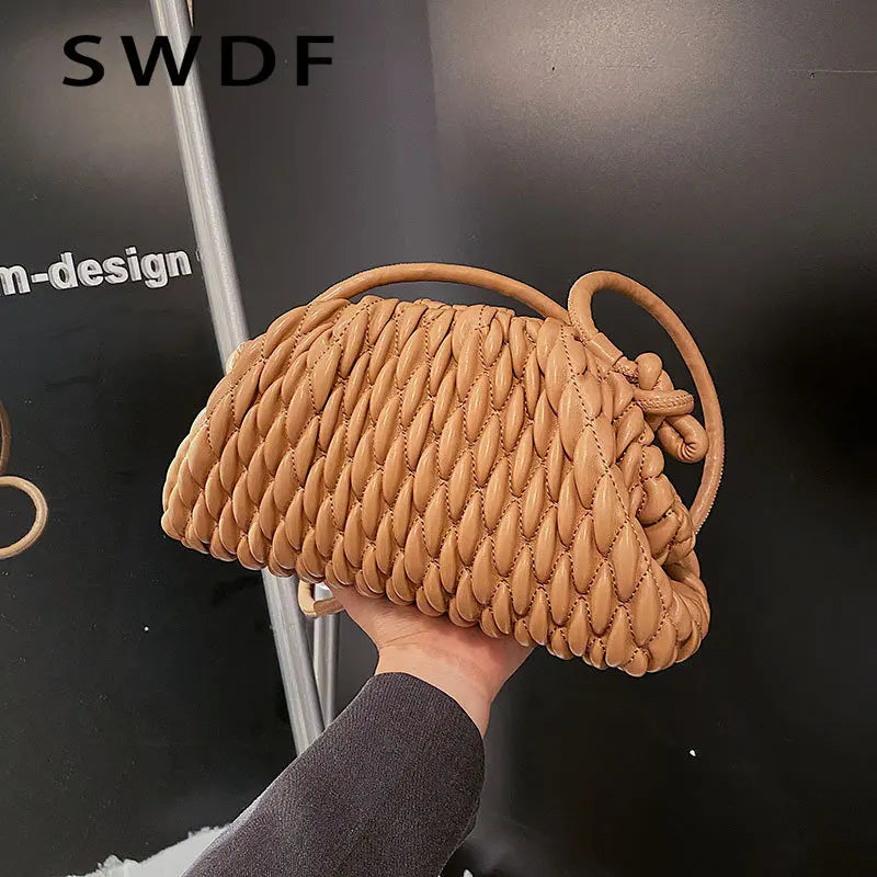 Quilted Cloud Bag Women Shoulder Bag Suture Crossbody Bags Handbags Purses