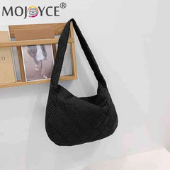 Quilted Nylon Large Capacity Shoulder Handbag for Women