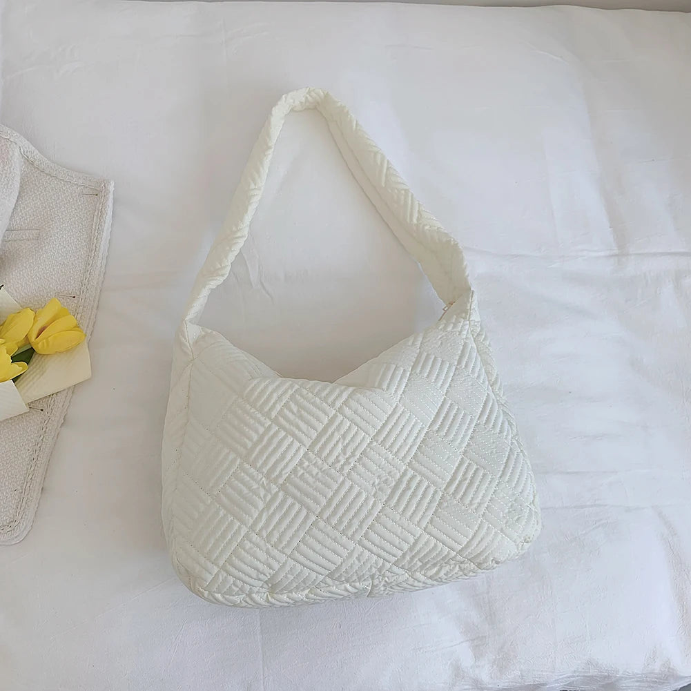 Quilted Nylon Large Capacity Shoulder Handbag for Women