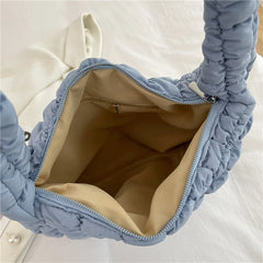Quilted Shoulder Bag For Women Pleated Cloud Bag Lightweight Crossbody Handbag