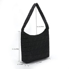 Quilted Tote Bags Winter Cotton Padded Bags for Women Shoulder Bags Casual