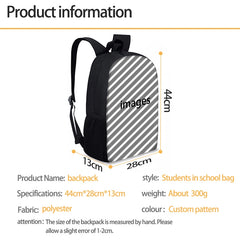 Rainbow Science Print School Backpack for Boys Girls Back Pack Children Book Bag