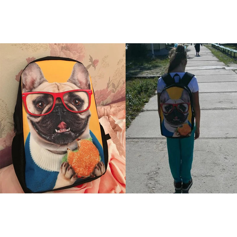 Rainbow Science Print School Backpack for Boys Girls Back Pack Children Book Bag