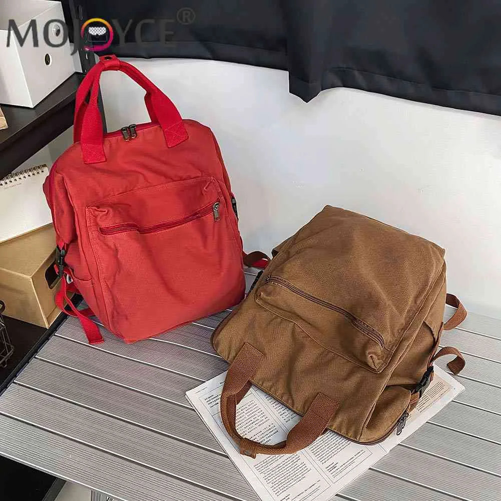 Retro Canvas Backpack Large Capacity Student Boy Girl Shoulder Rucksack