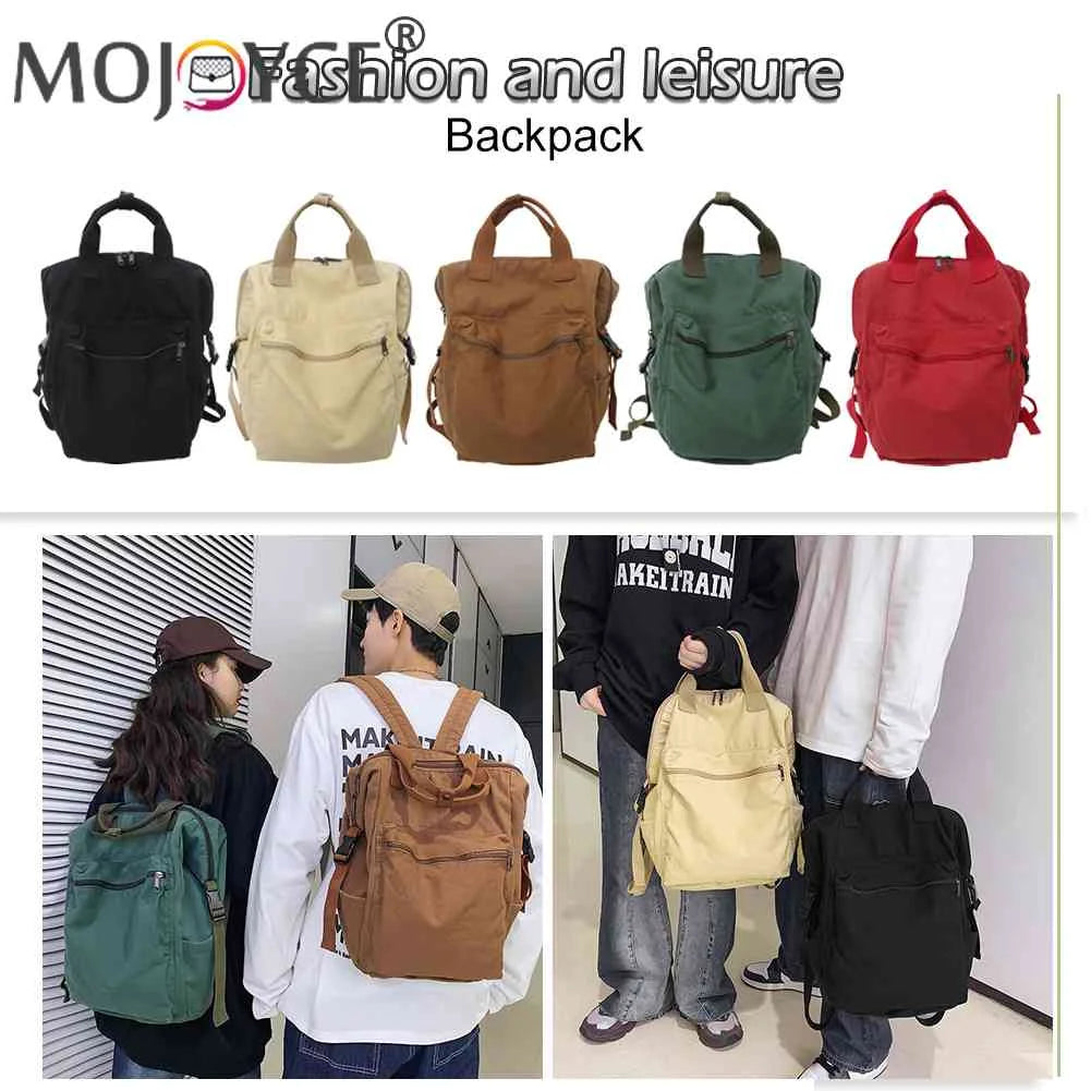 Retro Canvas Backpack Large Capacity Student Boy Girl Shoulder Rucksack