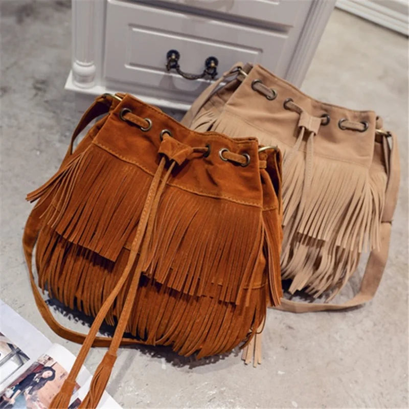 Fringe Women Messenger Tote Handbag Crossbody Bag