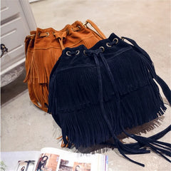 Fringe Women Messenger Tote Handbag Crossbody Bag