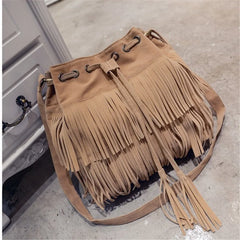 Fringe Women Messenger Tote Handbag Crossbody Bag