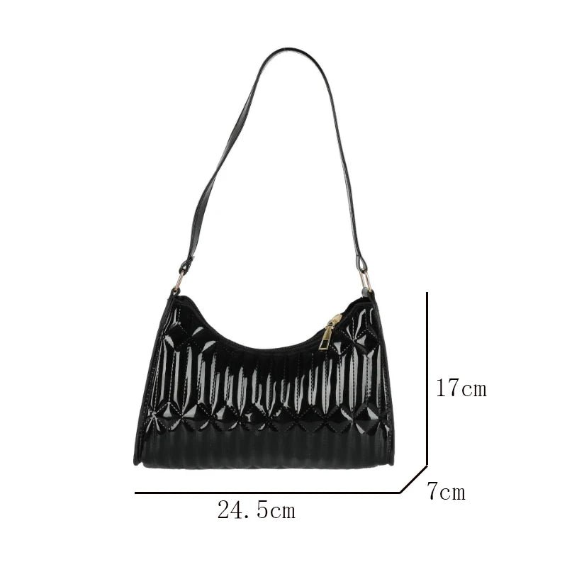 Retro Embroidery Thread Women Handbag Underarm Shoulder Bag