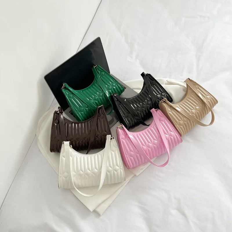 Retro Embroidery Thread Women Handbag Underarm Shoulder Bag
