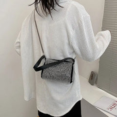 Rhinestone PU Leather Shoulder Bag for Women