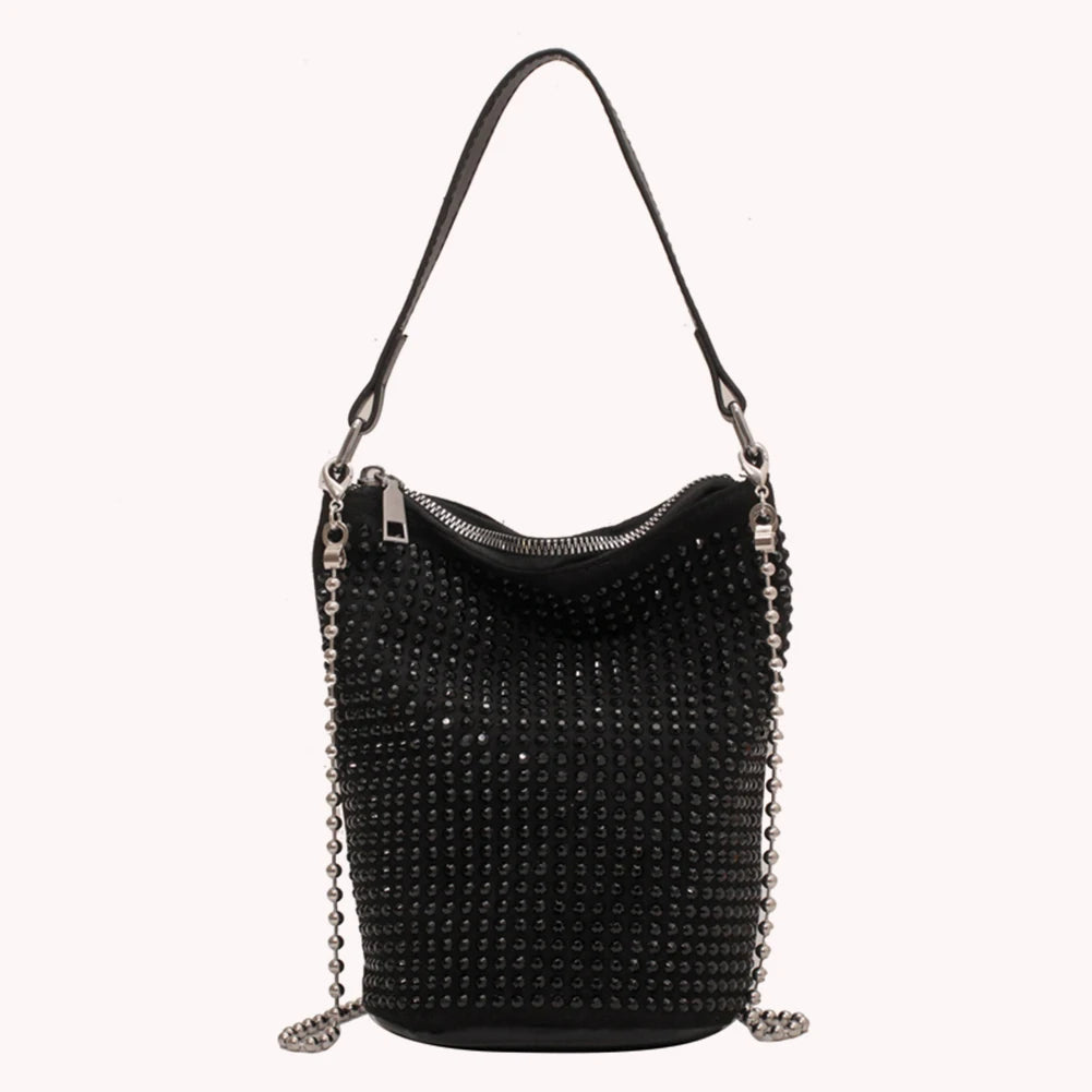 Rhinestone Shoulder Messenger Bag Diamond Bucket Totes