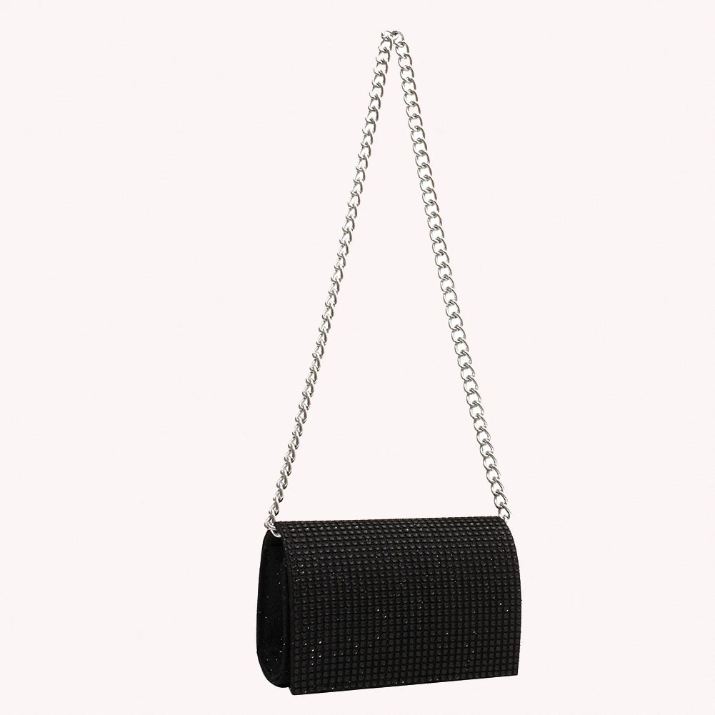 Rhinestone Shoulder Messenger Bag Chain Crossbody Handbag