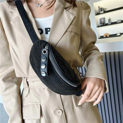 Rhinestone Waist Bag Diamond Fanny Pack Chain Belt Bags Bling Bum Bag