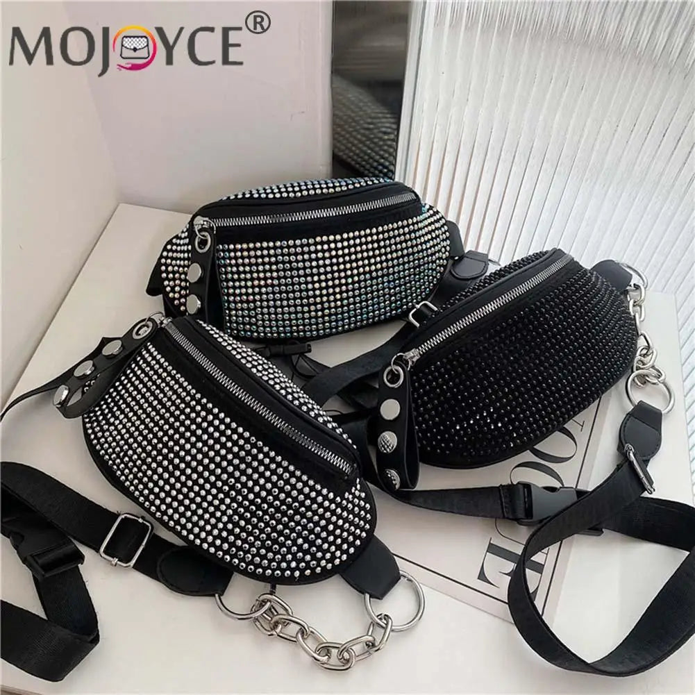 Rhinestone Waist Bag Diamond Fanny Pack for Women