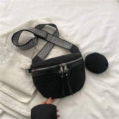Bling Waist Belt Bag Chest Crossbody Fanny Pack for Shopping