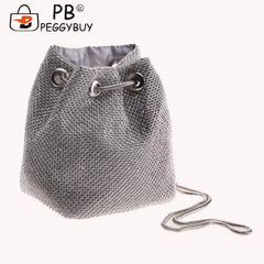 Rhinestone Handbag Diamond Bucket Wedding Party Shoulder Bag