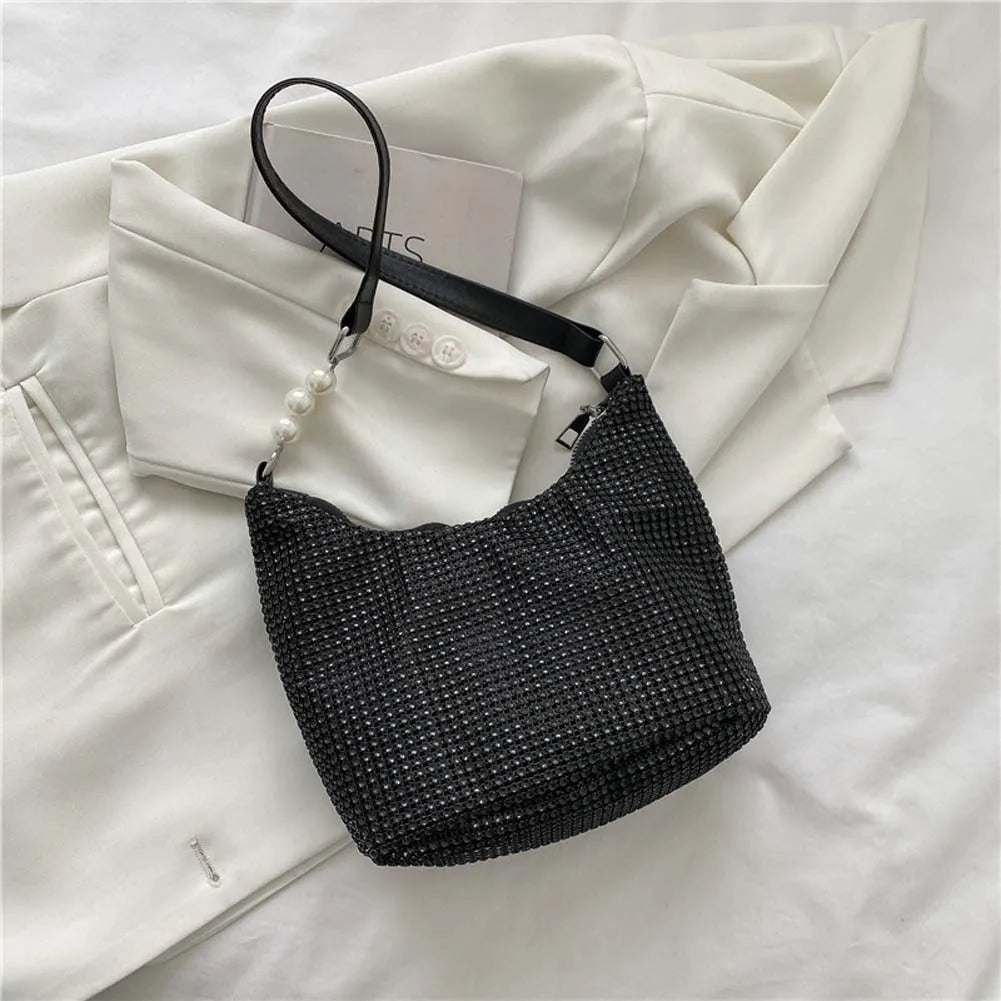 Rhinestones Shoulder Bag Crystal Female Dinner Party Wedding Purses Handbag