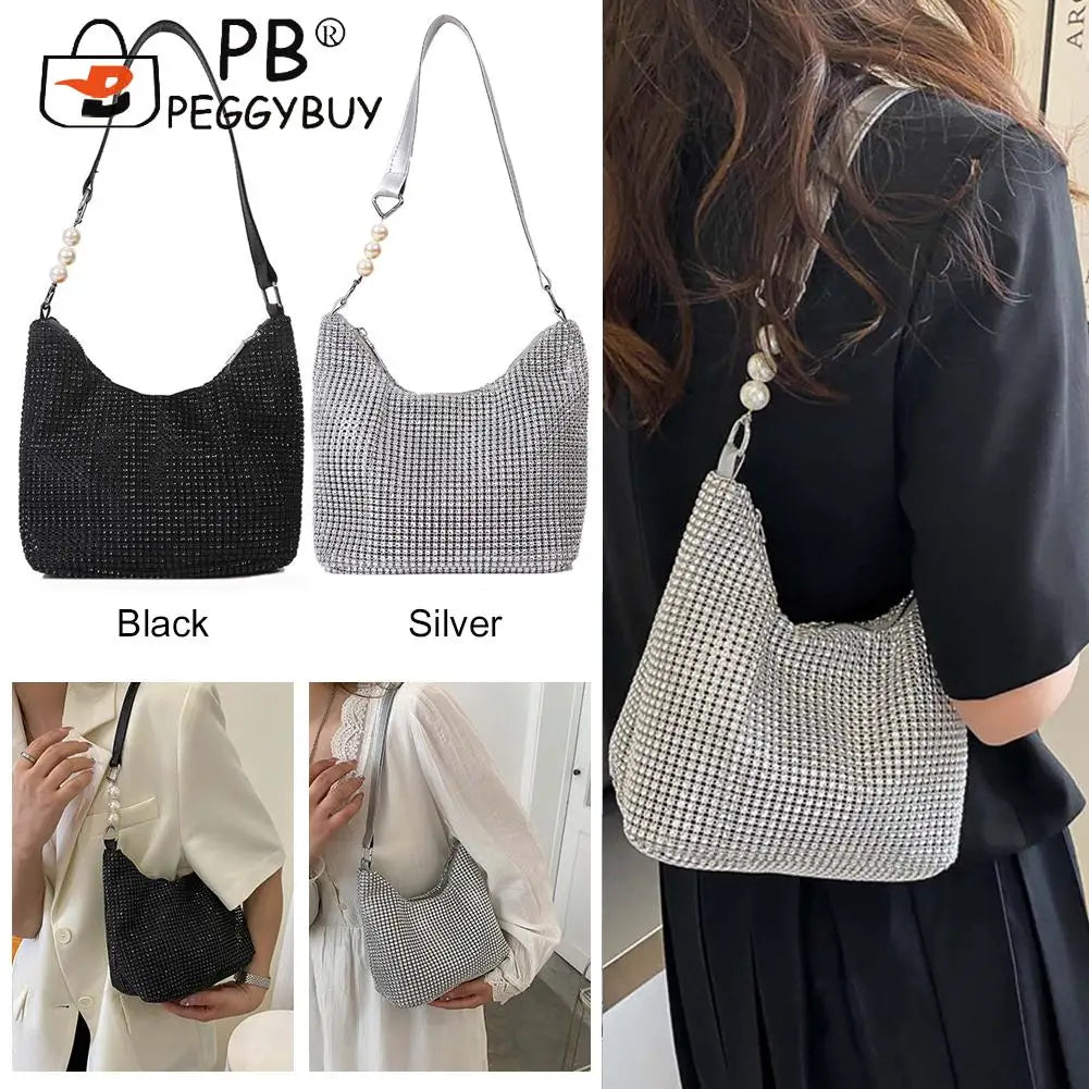 Rhinestones Shoulder Bag Crystal Female Dinner Party Wedding Purses Handbag