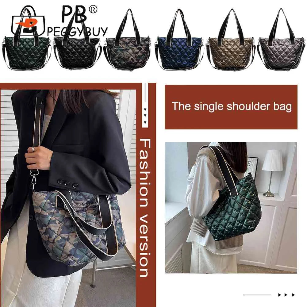 Rhombus Women Crossbody Bags Adjustable Messenger Handbag Large Capacity