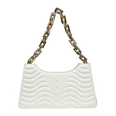 Rhombus PU Leather Shoulder Bag Solid Zipper Handbags For Women