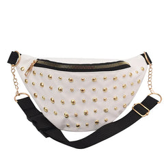 Rivets Waist Pack Fanny Pack Small Women Waist Bag Phone Pouch