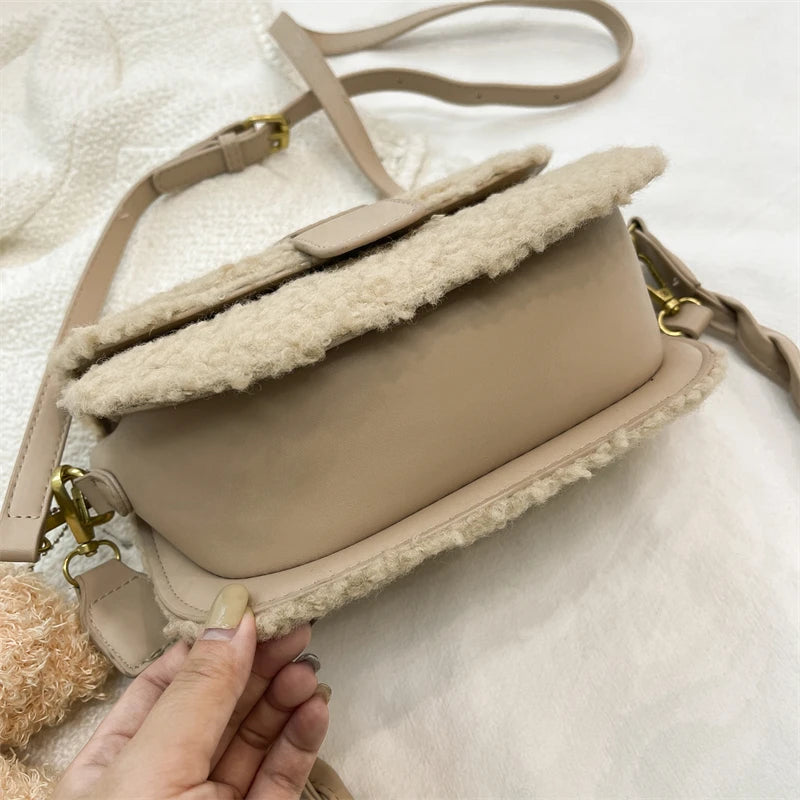 Plush Winter Women's Small Crossbody Bag
