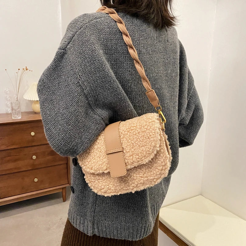 Plush Winter Women's Small Crossbody Bag