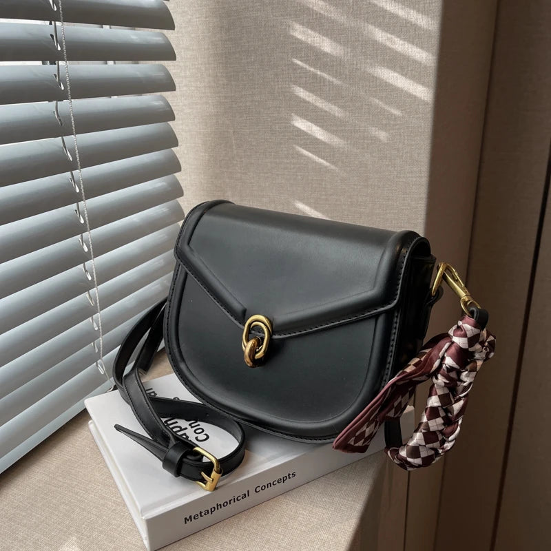 Small Crossbody Bag Women Shoulder Handbag PU Leather Saddle Purse