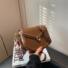 Small Crossbody Bag Women Shoulder Handbag PU Leather Saddle Purse