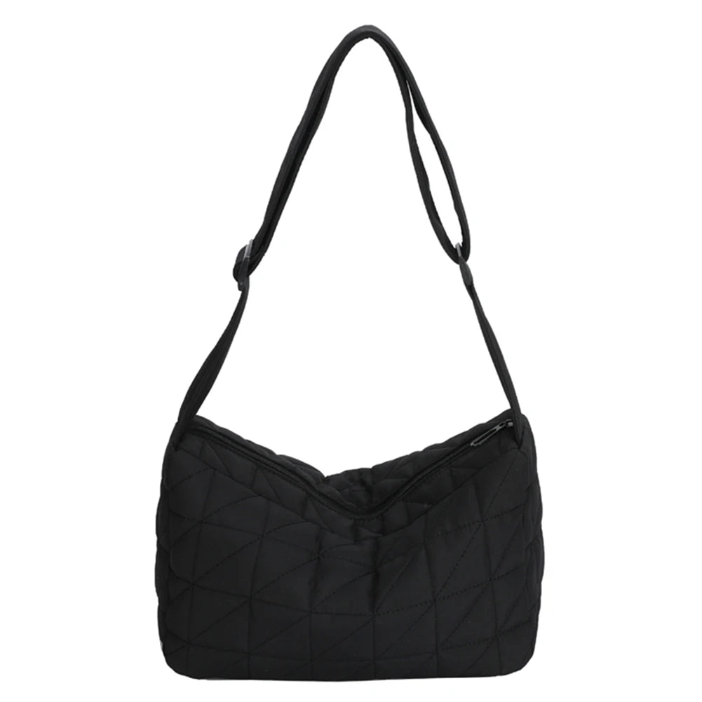 Cotton Padded Shoulder Bag Wide Belt for Travel Shopping