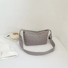 Cotton Padded Shoulder Bag Wide Belt for Travel Shopping