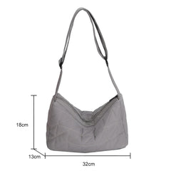 Cotton Padded Shoulder Bag Wide Belt for Travel Shopping