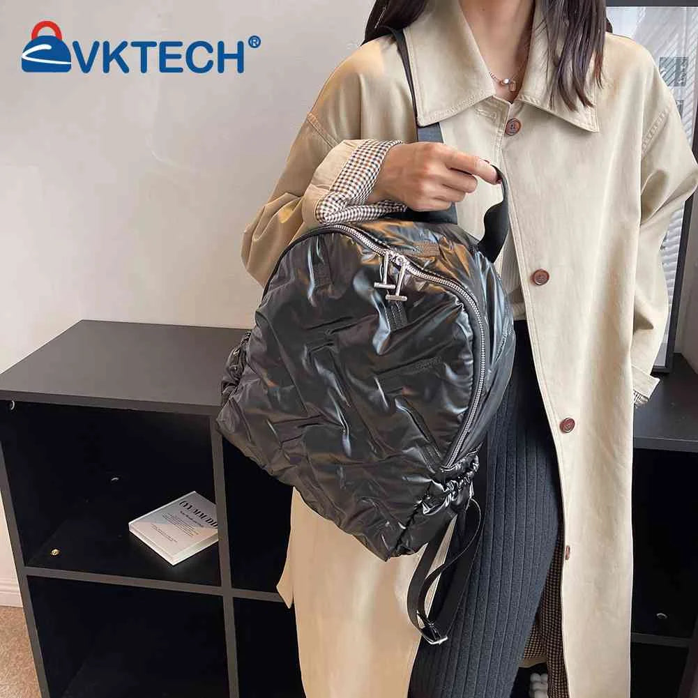 Quilted Women Casual Daypack College Rucksack Waterproof Shoulder Backpack