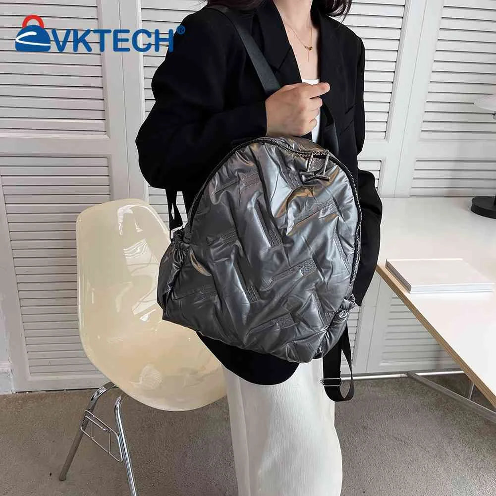 Quilted Women Casual Daypack College Rucksack Waterproof Shoulder Backpack