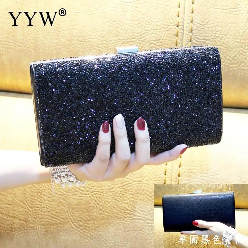 Sequin Evening Clutch Bag Party Wedding Box Bag Birthday Gift Shoulder Bag