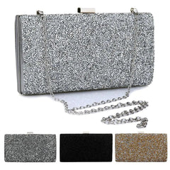 Sequin Evening Clutch Bag Party Wedding Box Bag Birthday Gift Shoulder Bag
