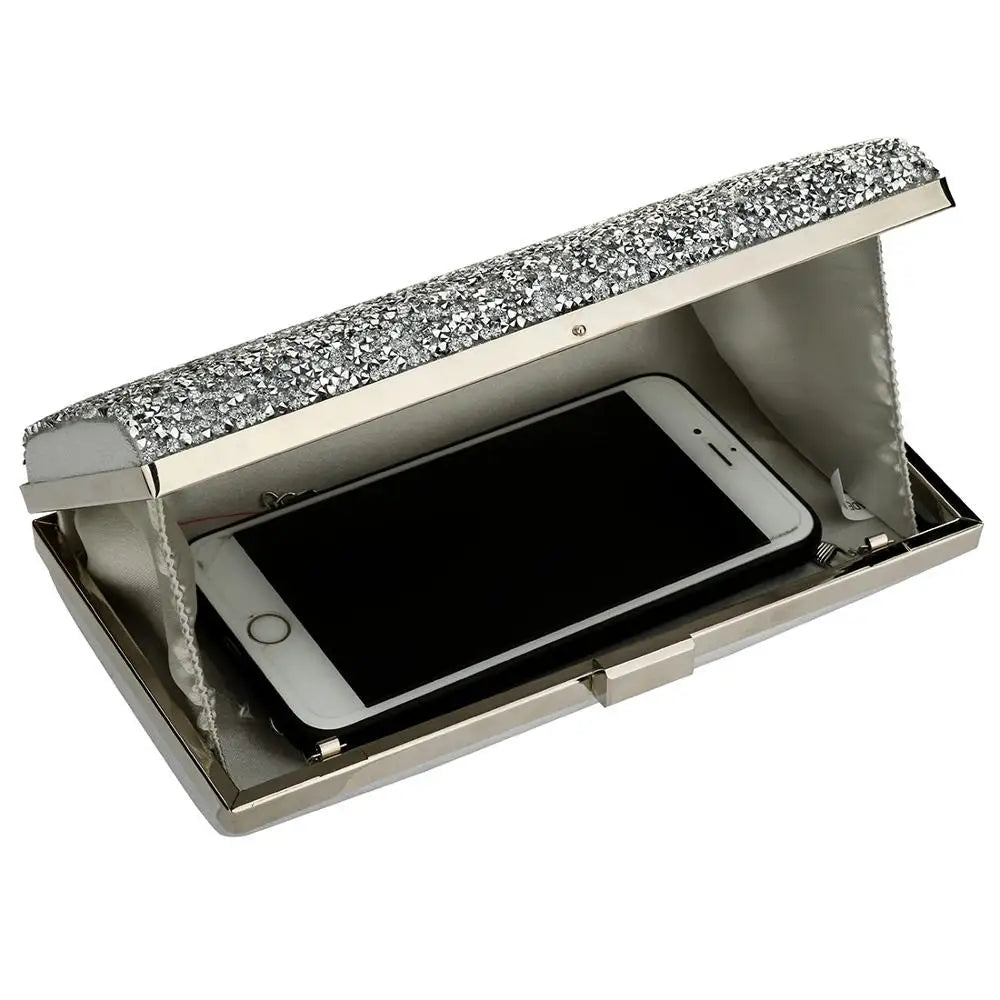 Sequin Evening Clutch Bag Party Wedding Box Bag Birthday Gift Shoulder Bag