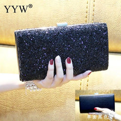 Sequin Evening Clutch Bag Party Wedding Box Bag Birthday Gift Shoulder Bag
