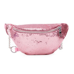 Sequin Fanny Pack Waist Bag Women Chest Pouch Shoulder Bag