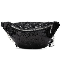 Sequin Fanny Pack Waist Bag Women Chest Pouch Shoulder Bag
