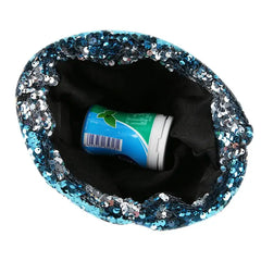 Sequin Mini Crossbody Bag Glitter Drawstring Evening Clutch Handbag