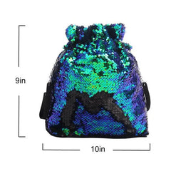Sequin Mini Crossbody Bag Glitter Drawstring Evening Clutch Handbag