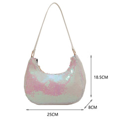 Sequins Fish Scale Underarm Shoulder Bags for Women