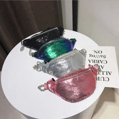 Sequins Waist Pack Chain Belt Bag Leg Bag Phone Pouch Bags