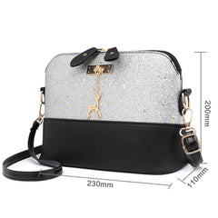 Sequins Tote Bags PU Leather Shell Clutch Bags