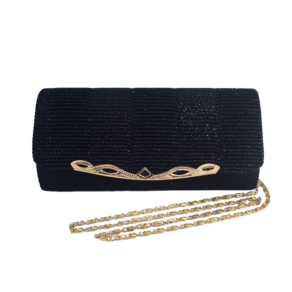 Women Evening Clutch Bag Sequined Wedding Party Ladies Shoulder Bags With Chain