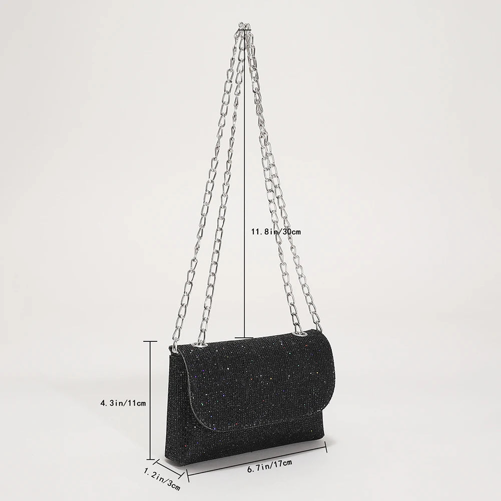 Sequins Clutch Evening Bag Crossbody Handbag