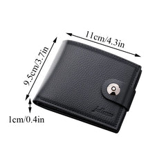 Short Women's Wallet PU Leather Zipper Purses For Women Double Pockets