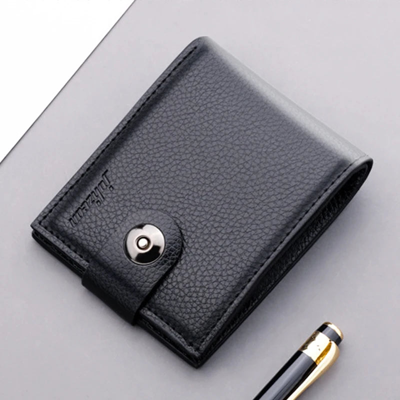 Short Women's Wallet PU Leather Zipper Purses For Women Double Pockets